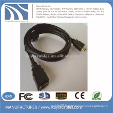 Black Nylon HDMI Extension Cable HDTV 1080p BluRay DVD